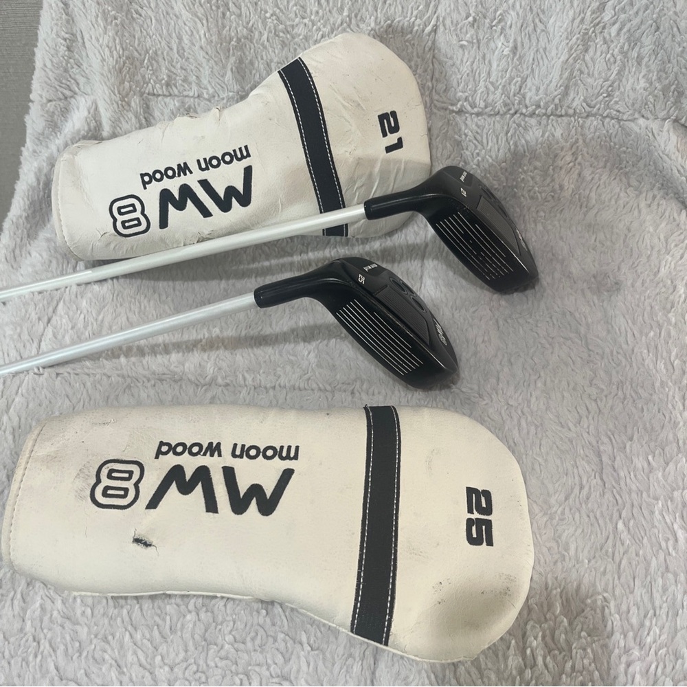 MOON WOOD MW8 Set 21 & 25° Fairway Metal RH Graphite Shaft 75g Regular Flex - Picture 1 of 10